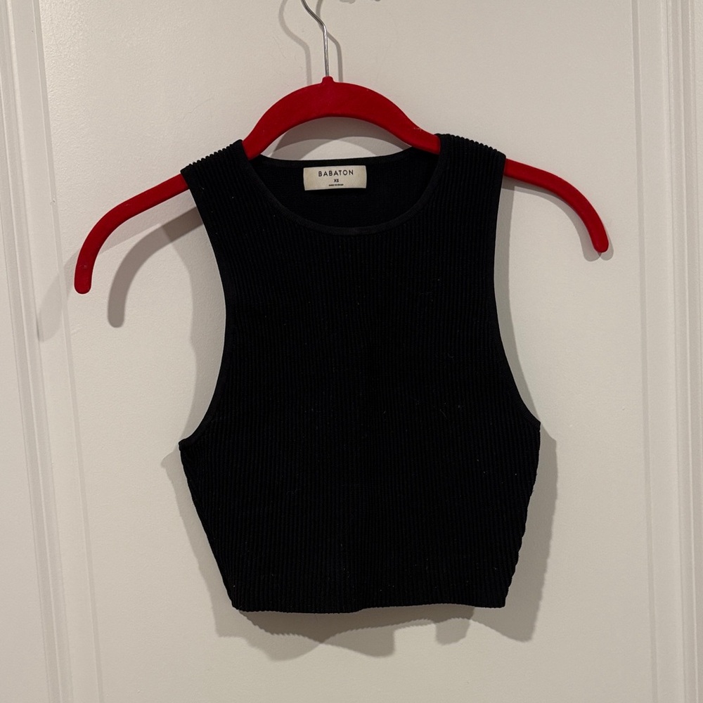 Aritzia Black Ribbed Tank Top